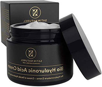 VINCITORE 2019* Crema Viso Antirughe Acido Ialuronico Puro 100 BIOLOGICA Vegana 50ml - Illuminante Viso Concentrato - Crema Idratante Viso Notte + Contorno Occhi - Made in Germany