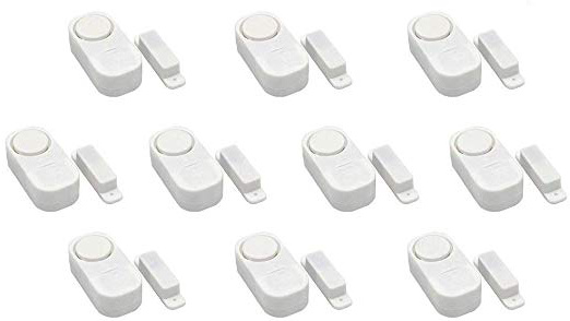 STW, 10 sensori magnetici senza fili per porte e finestre di casa, per sistema di allarme antifurto fai da te