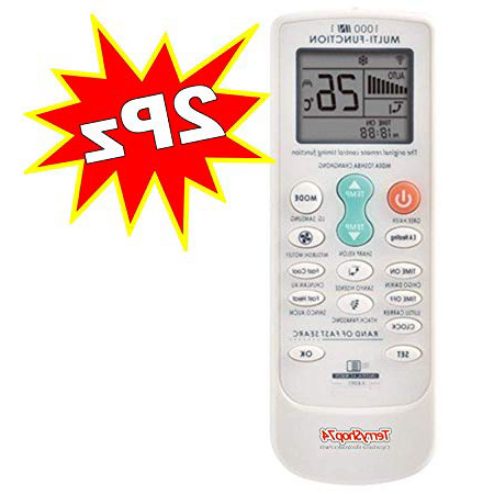 TELECOMANDO UNIVERSALE CONDIZIONATORE POMPE DI CALORE CLIMATIZZATORE VENTILATORE (2 pezzi)