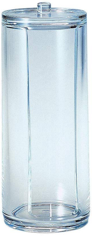Gerson F1035 Porta Disco Struccanti con Coperchio Acrilico Trasparente 7,5 x 7,5 x 18,8 cm