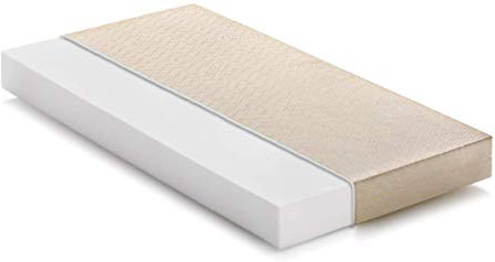 Marcapiuma - Materasso bambino 70x140 alto 10 cm - BAMBY - Materassino Baby in Waterfoam Schiuma Espansa - TRASPIRANTE - Rivestimento sfoderabile Antiacaro lettino Offerta neonato 100% Made in Italy