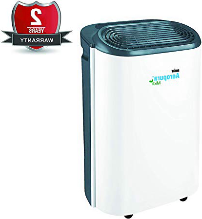 ANSIO Deumidificatore 12 litri/giorno, drenaggio continuo, scongelamento, umidostato, blocco bambini e ruote, ideale per casa, ufficio, cucina, cantina/garage Garanzia di 2 anni