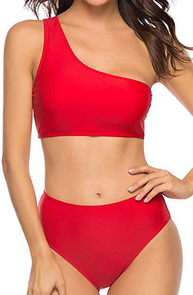 FITTOO Bikini Donna Vita Alta Due Pezzi Costume da Bagno Intero Sexy Push up