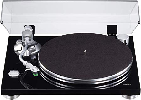 Teac TN-3B - Giradischi con trasmissione a cinghia (amplificatore MM Phono EQ integrato, uscita USB digitale, braccio SAEC, velocità 33 e 45 RPM, colore: Nero
