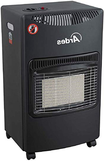 Ardes AR382 Boxer Stufa a Gas GPL a Infrarossi 3 Potenze con Accensione Piezo Elettrica Vano Porta Bombola Dispositivo di Sicurezza e Controllo Fiamma e Livello Ossigeno e Kit Montaggio, Nero