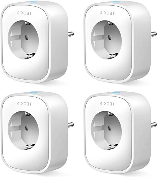 Presa Intelligente WiFi Smart Plug Spina Energy Monitor Compatibile con Google Home/Amazon Alexa/IFTTT,TECKIN Controllo Remoto Funzione di Temporizzazione Presa Wireless per iOS Android App (4 PACK)