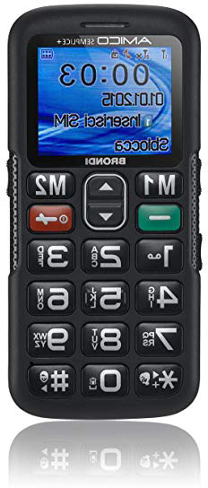 Brondi Amico Semplice + Telefono Cellulare Dual SIM, Tasto SOS, Nero