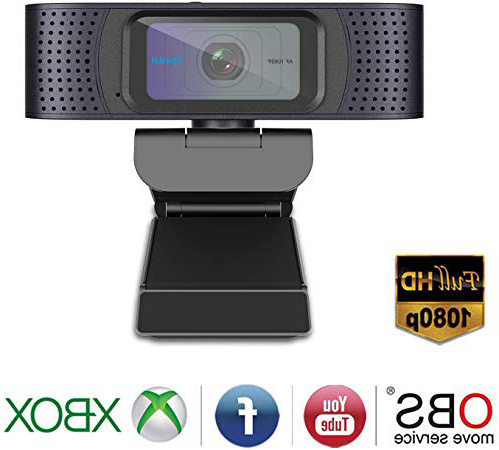 Spedal Full HD Webcam 1080p, Privacy Shutter, 2 Microfoni, Autofocus Live Streaming PC Camera con Microfono, Webcam USB per Xbox OBS XSplit Facebook Skype, Compatibile per Mac OS Windows 10/8/7