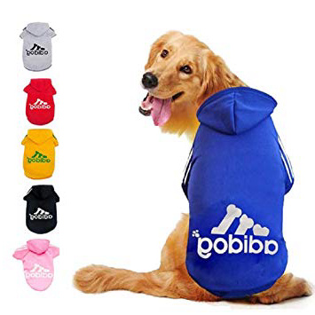 Ducomi Adidog Felpa Cane con Cappuccio 100% Cotone - Maglia per Cani di Taglia Media - Vestito Felpe Cappottino - Grande Assortimento per Tutte Le Razze e Taglie - Spedito dall'Italia (3XL, Blue)