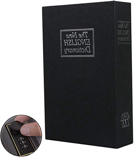 Cassaforte a forma di libro con password lock dizionario guida libro sicuro, cassaforte portatile, ideale per risparmiare denaro gioielli e pistole