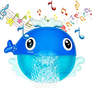 MOOKLIN ROAM Giocattoli da Bagno a Forma di Balena, Macchina a Bolle di Sapone con 12 Musica e Bolla Automatica, per Vasca da Bagno Bambini Tempo di Divertimento