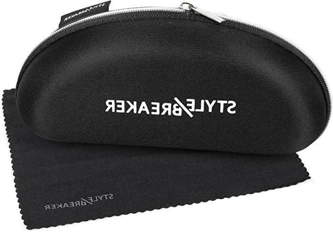 styleBREAKER custodia per occhiali da sole con pannetto, softcase con cerniera, portaocchiali 09020057
