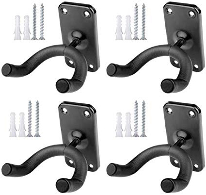 4 PCS Ganci Da Parete Per Chitarra Zuzer Gancio Supporto Chitarra Gancio Supporto Per Chitarra Violino Basso Ukulele Guitar Gancio Con 16 Viti