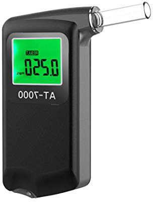 Ciaoed Etilometro Portatile Alcol Tester con Display LCD Digitale Precisione di Livello Professionale Tester Dell'alcool con 5 Bocchini