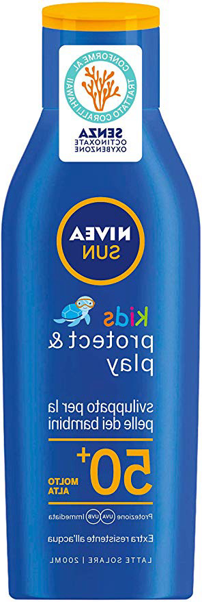 Nivea Sun Kids Latte Solare Protettivo FP50+ per Bambini, Protezione Molto Alta, 200 ml