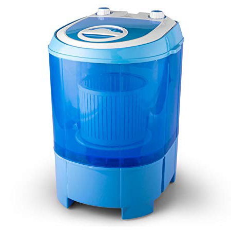 oneConcept SG003 - Mini-lavatrice, Lavatrice, Per single, Per case di studenti, Per campeggiatori, Capacità 2.8 kg, 180 W di potenza, Silenziosa, Basso consumo di acqua e energia, Blu