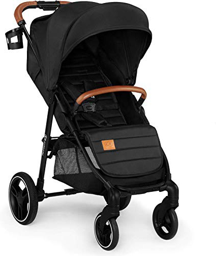 Kinderkraft KKWGRANBLK000N, Grande Passeggino Compatto Pieghevole (0-15 Kg), Dalla Nascita a 3,5 Anni (0-15 Kg), Nero