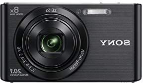 Sony DSC-W830 Compact digital camera, 20.1 MP Super Had CCD sensor, Zeiss Vario-Tessar goal, black