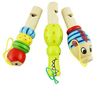 Ruiting 1pcs Animale del Fumetto in Legno fischio precoce Strumento educativo per Il Bambino
