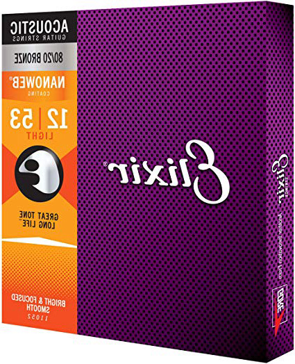 Elixir - Corde al bronzo per chitarra acustica, rivestite in nanoweb 11052 Light (12-53)