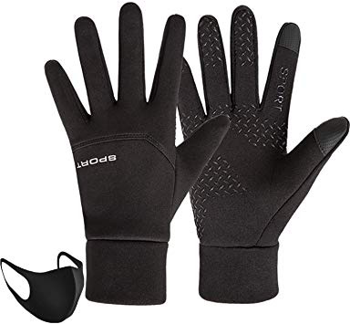 Ohwhoa Guanti Invernali Antivento Termici Impermeabili per Uomo e Donna, Guanti da Caldi Sportivi con Touch Screen per Moto, Bici, Corsa, Guida, Sci, Snowboard, Alpinismo, Trekking