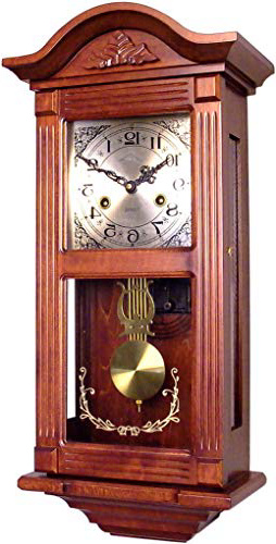72047 Orologio a pendolo in legno da parete con movimento meccanico carica 31 giorni