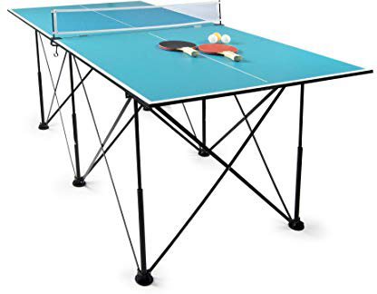 Leomark Tavolo da Ping Pong Tennis Pieghevole in Legno MDF per Bambini e Adulti Montaggio rapido Compact Table Tennis Blu