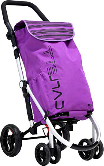 Carlett LETT460-3 Carrello Portaspesa, Alluminio, Lett 460 Fuchsia, 71 x 20 x 42 cm