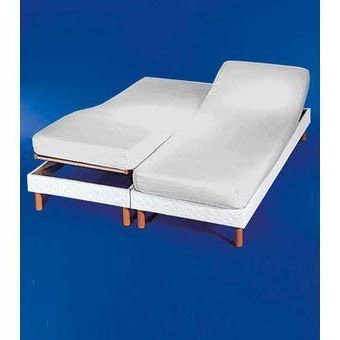 Cotton Art Lenzuolo inferiore regolabile, per letti doppi articolati, 180 x 190/200 cm, colore: bianco, ecru, per letti da 90 x 190/200 cm.