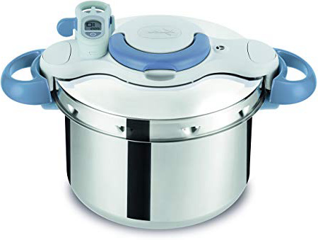 Lagostina Clipso Perfect Pentola a Pressione con Timer, 6 litri, Acciaio Inossidabile, Argento, 22 cm