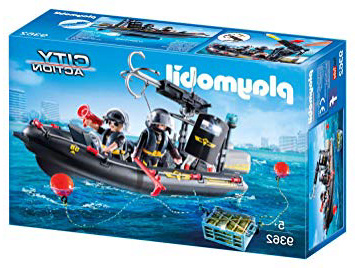 Playmobil City Action 9362 Gommone Unità Speciale Galleggiante, dai 5 Anni