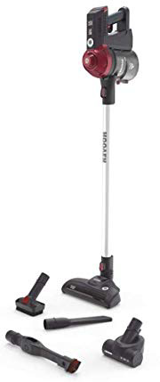 Hoover FD22RP 001 Freedom - Scopa Elettrica Senza Filo, Autonomia fino a 25 min, Grigio e Rosso