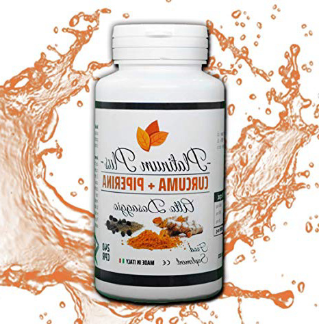 CURCUMA e PIPERINA PLUS ALTISSIMO DOSAGGIO VEGAN 240 cpr Naturali Puro Estratto Curcumina e Pepe Nero Brucia Grassi POTENTE VELOCE,DIMAGRANTE FORTE Antinfiammatorio NATURALE-Made in Italy