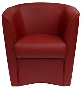 Totò Piccinni Poltrona a POZZETTO in Ecopelle Design | Alta QUALITA' | Made in Italy (Bordeaux)