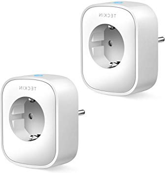 Presa Intelligente WiFi Smart Plug Spina Energy Monitor Compatibile con Google Home/Amazon Alexa/IFTTT,TECKIN Controllo Remoto Funzione di Temporizzazione Presa Wireless per iOS Android App