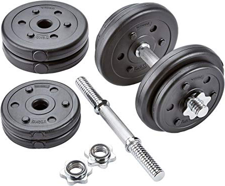 ScSPORTS, Set manubri Corti da 20 kg in plastica (1,25KG / 2,5 kg), 20 kg