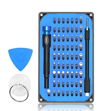 Set Cacciaviti Precisione, JVMAC Kit Cacciaviti Riparazione Professionale S2 Acciaio 68 in 1 con Security Torx Set Pentalobe Phillips JIS Tri-point ecc per iPhone Compresse Computer Telecamere Orologi