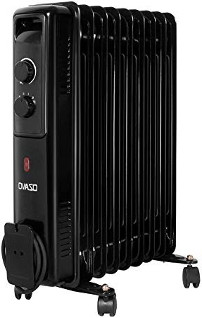 OZAVO Radiatore ad Olio Elettrico 2000W con Termostato,9 Elementi,3 Regolazioni di Calore