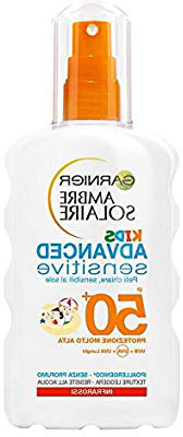 Garnier Ambre Solaire Advanced Sensitive Kids Spray Protettivo Bambini, Protezione Solare Molto Alta IP50+, 200 ml