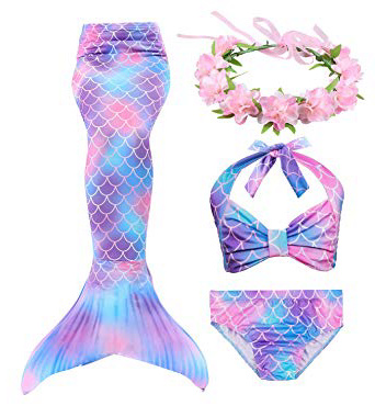 
                
                    
                    
                

                
                    
                    
                        Hifunbay Ragazze Coda da Sirena per Nuotare Bambina Costume da Bagno Incluso 3PCS Bikini e Fiore Garland Archetto
                    
                

                
                    
                    
                
            