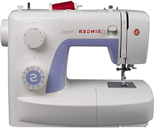 Singer Simple 3232 - Macchina da cucire, 32 operazioni di cucito per qualsiasi tessuto: basic, elasticizzato, decorativo, Bianco/Lavanda