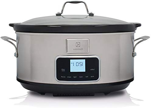 Electrolux ESC7400 Slow Cooker, Pentola Elettrica in Ceramica, Timer, 235 W, 6.8 Litri, Argento