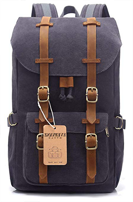 EverVanz Zaino in Tela per Computer Portatile da 15", Borsa per Scuola Viaggi Escursioni