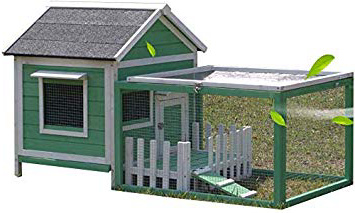 MOM Forniture per Animali Domestici Canili Gabbia per Cani da Esterno Impermeabile in Legno Cat House Staccabile per Cani Grande Balcone Cortile Regalo Letto per Dormire Case per Cani Condomini,Verde