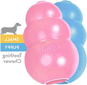 KONG - Puppy Gioco gomma naturale per dentizione - Masticare e riportare - Cuccioli S (vari colori)