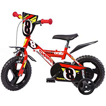 Dino Bikes 123 GLN bicicletta serie 23 con rotelle e freno anteriore per bambini dai 3 ai 5 anni