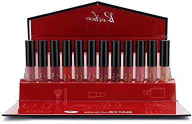 Rechoo 12Pcs Rossetto Matte Liquido Tinta Labbra a Lunga Tenuta,Rossetti Matt Impermeabile Liquid Lipstick Make Up Set (12 PCS NEW)