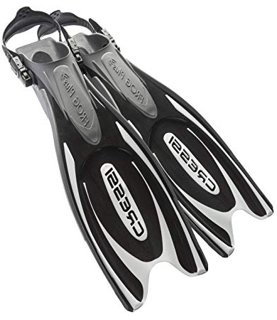 Cressi Frog Plus, Pinne per Immersione con Cinturino Regolabile Unisex Adulto