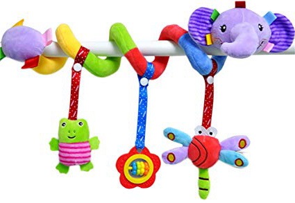 PER passeggino multifunzionale giocattolo culla Culla a spirale appeso giocattoli passeggino neonato carrozzina presepe arco peluche giocattolo animale con campanello per lettino/D