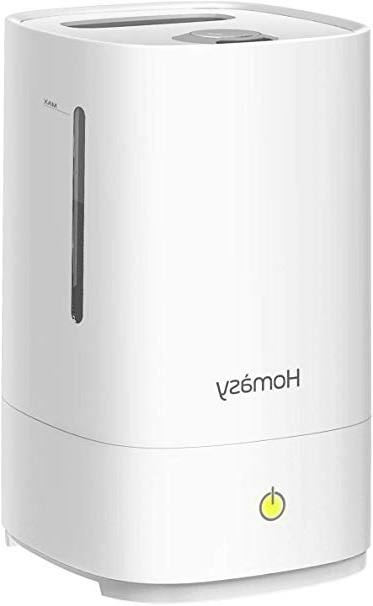 VicTsing Homasy Umidificatore Ambiente Bambini 4,5L, Ultrasuoni a Riempimento Superiore, Silenziosi da 28dB, Umidificatore Ambiente Ultrasuoni con Modalità di Sonno, 30 Ore di Lavoro-Bianco, Plastic